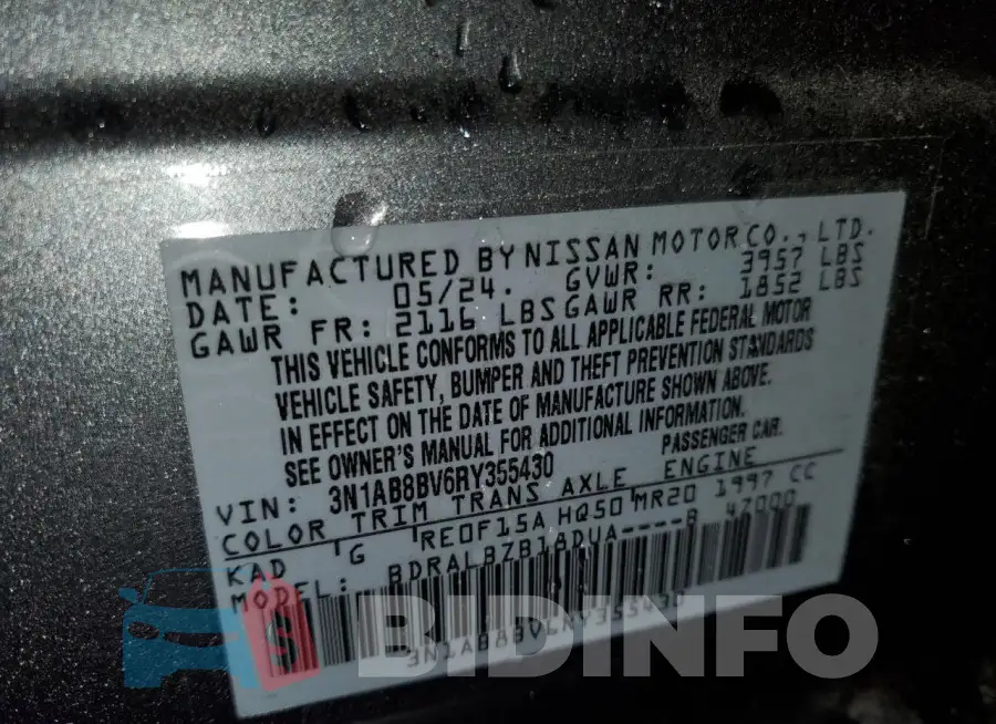 3N1AB8BV6RY355430 Photo# 12