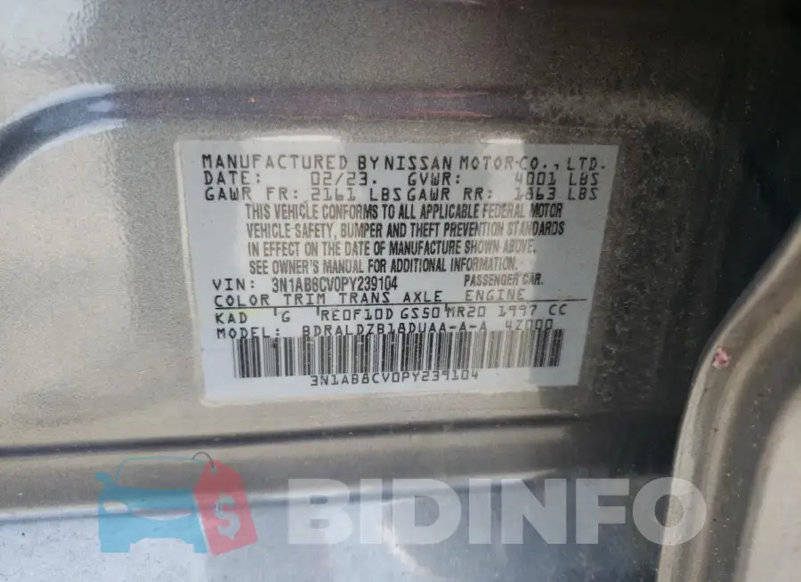 3N1AB8CV0PY239104 Photo# 12