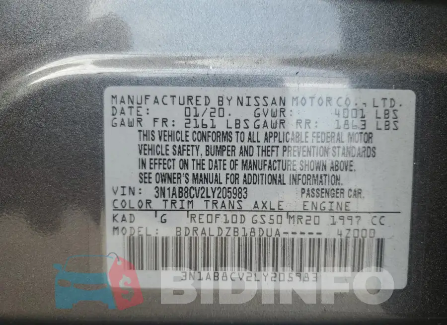 3N1AB8CV2LY205983 Photo# 12