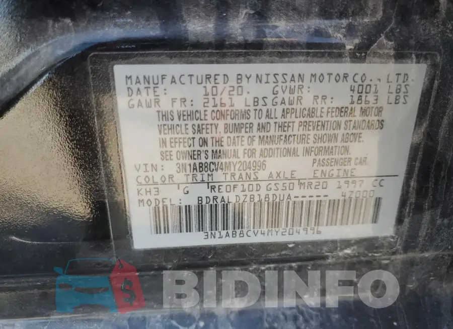 3N1AB8CV4MY204996 Photo# 12