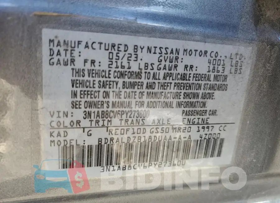 3N1AB8CV6PY273600 Photo# 13