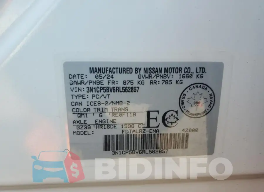 3N1CP5BV6RL562857 Photo# 13