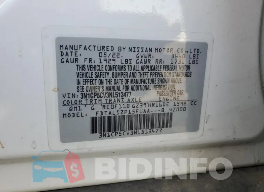 3N1CP5CV3NL513477 Photo# 12