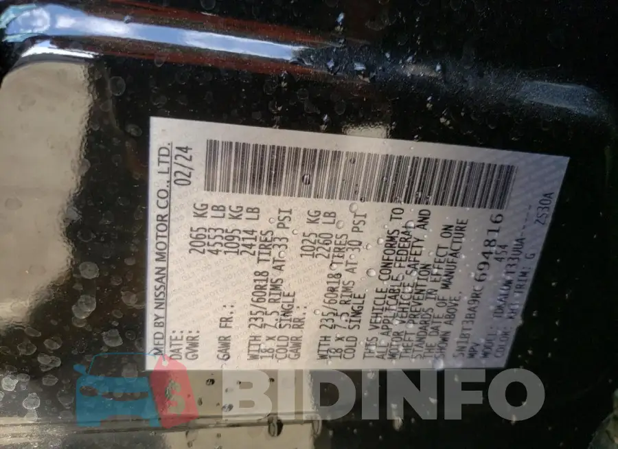 5N1BT3BA9RC694816 Photo# 14