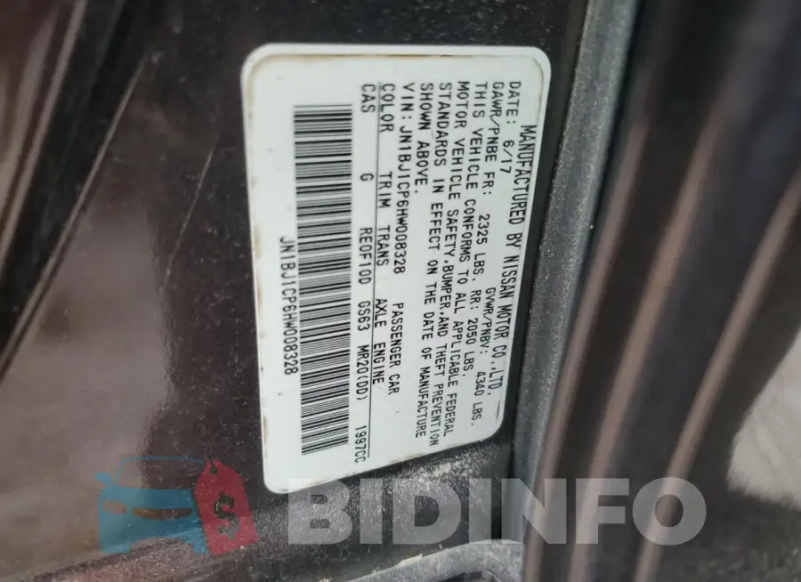 JN1BJ1CP6HW008328 Photo# 14