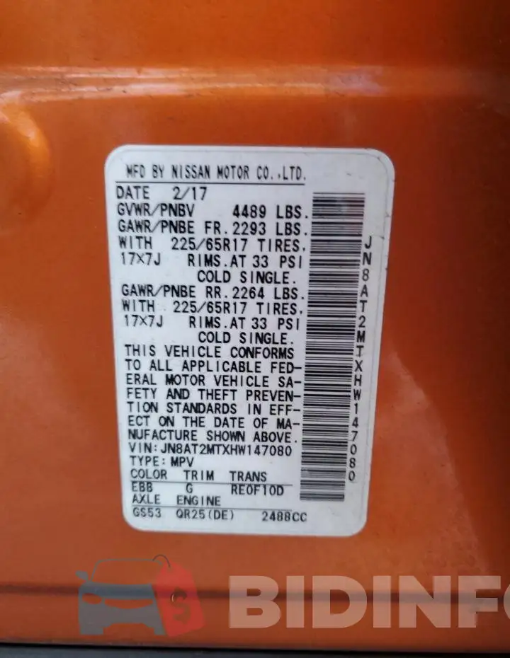 JN8AT2MTXHW147080 Photo# 14