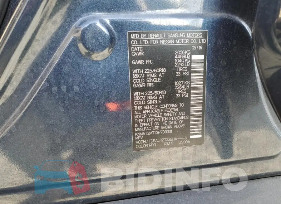 KNMAT2MT1GP703331 Photo# 13