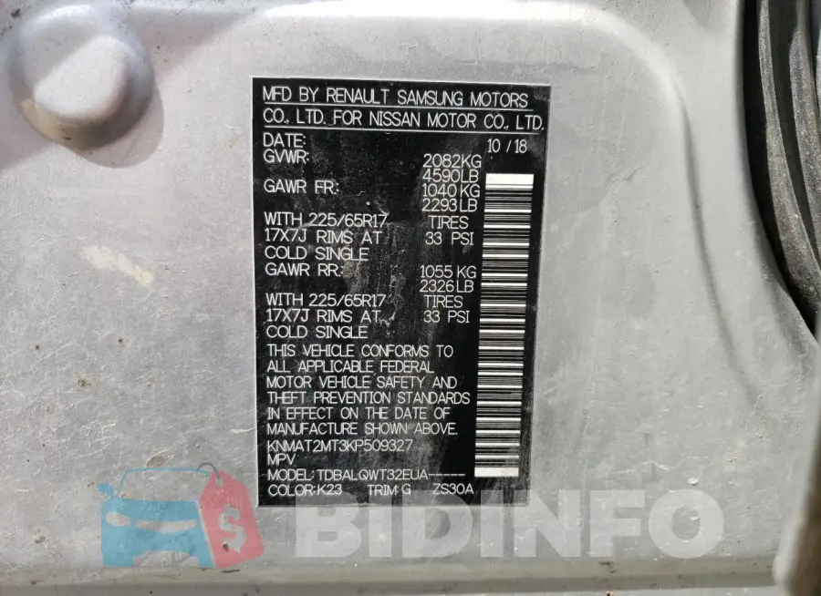 KNMAT2MT3KP509327 Photo# 13