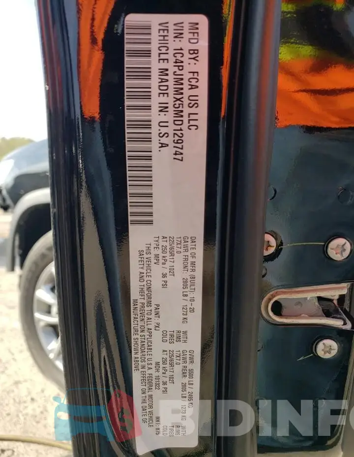 1C4PJMMX5MD129747 Photo# 14