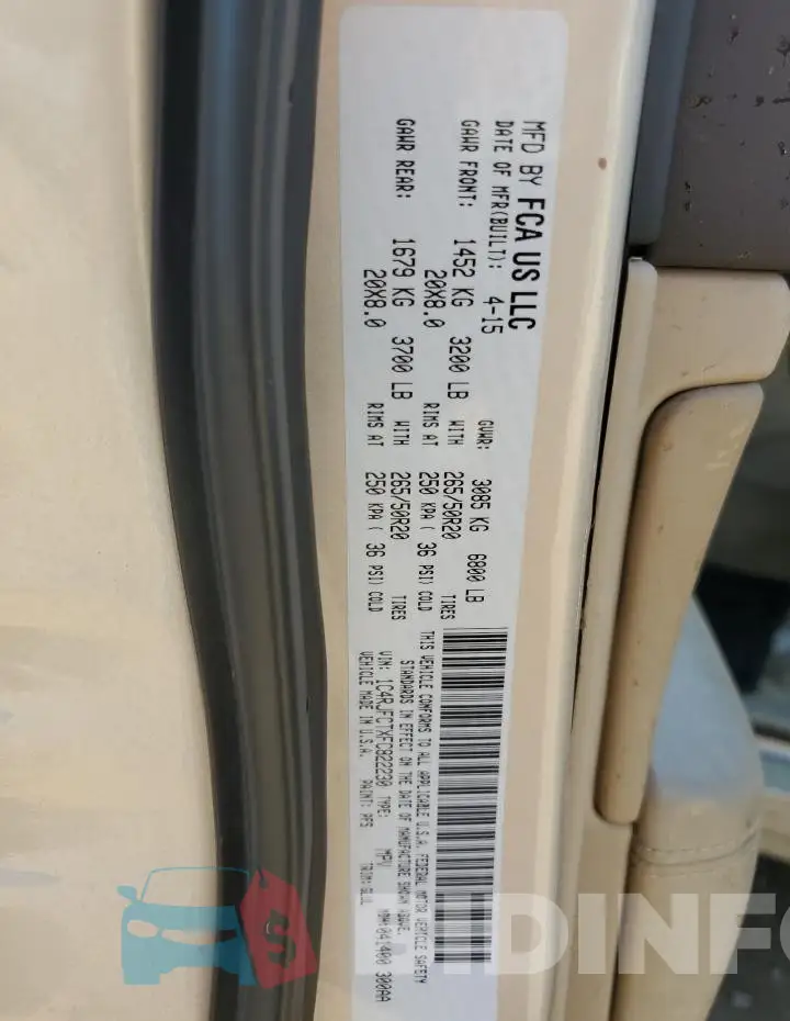 1C4RJFCTXFC822230 Photo# 13