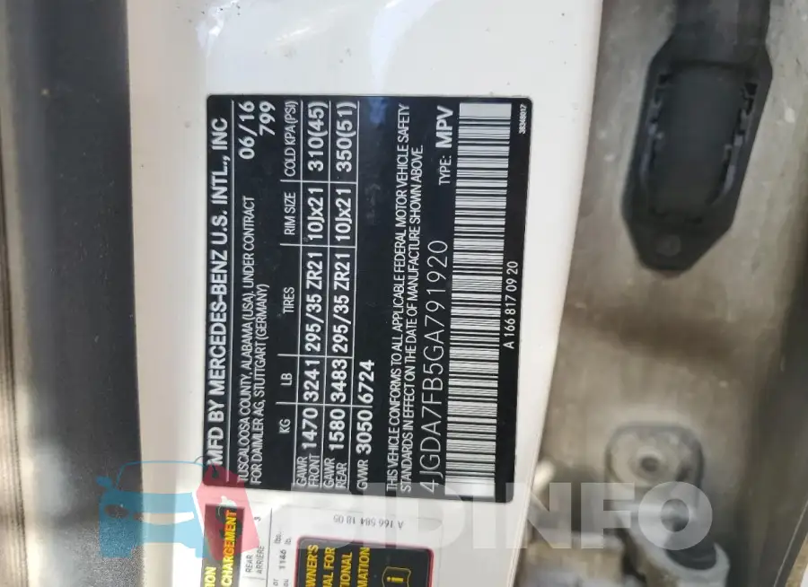 4JGDA7FB5GA791920 Photo# 12