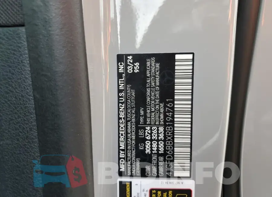 4JGFD6BBXRB194761 Photo# 13
