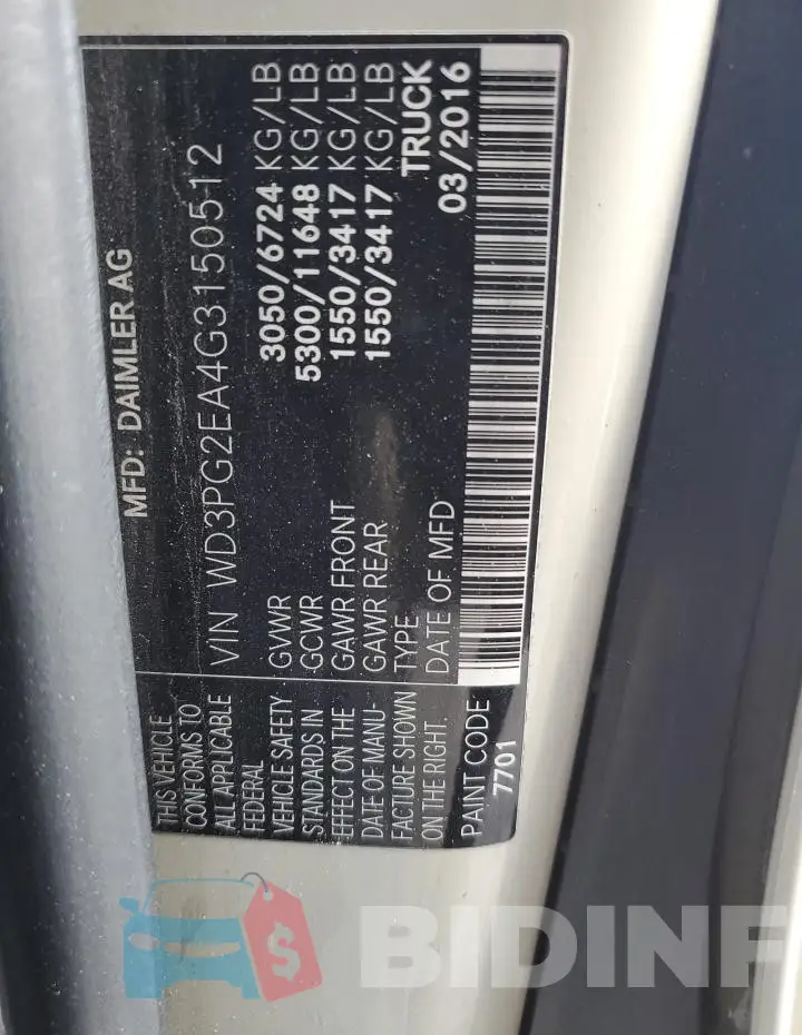 WD3PG2EA4G3150512 Photo# 14