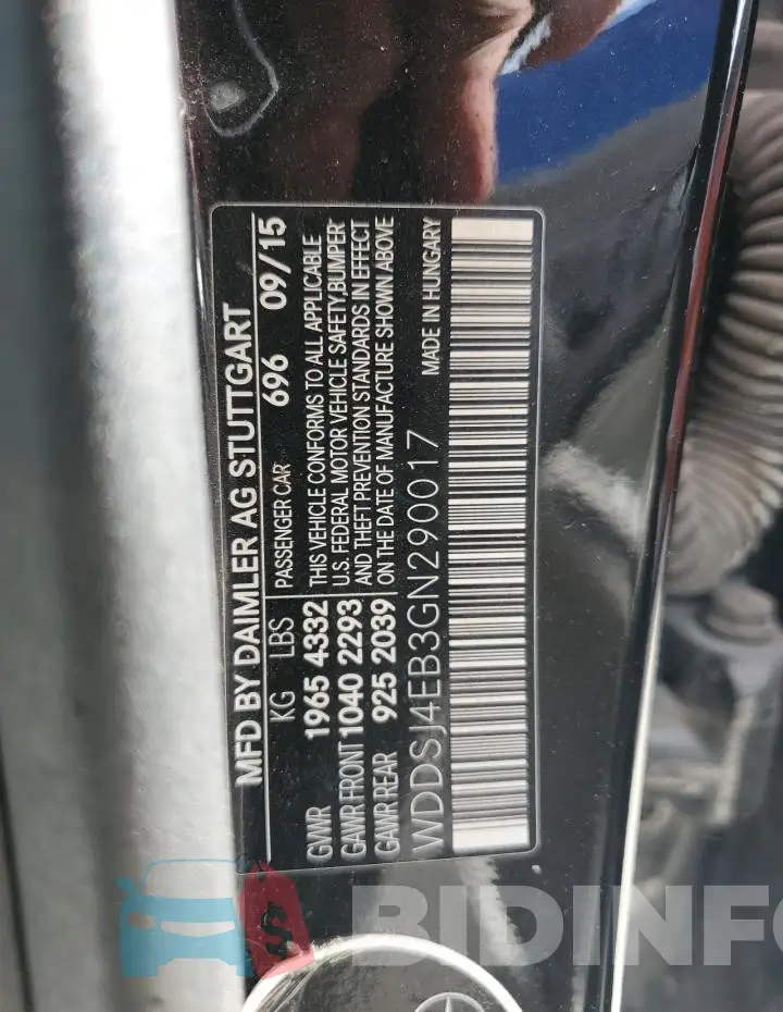 WDDSJ4EB3GN290017 Photo# 12