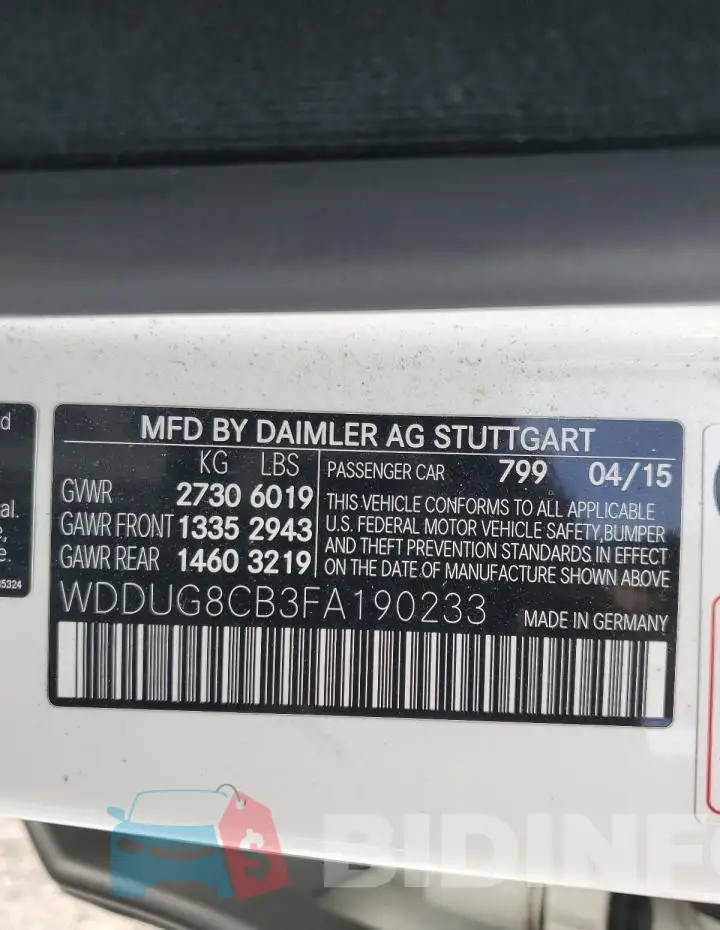 WDDUG8CB3FA190233 Photo# 12