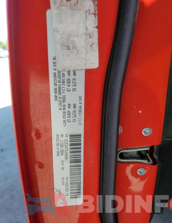 2C3CDXCT6JH205811 Photo# 12