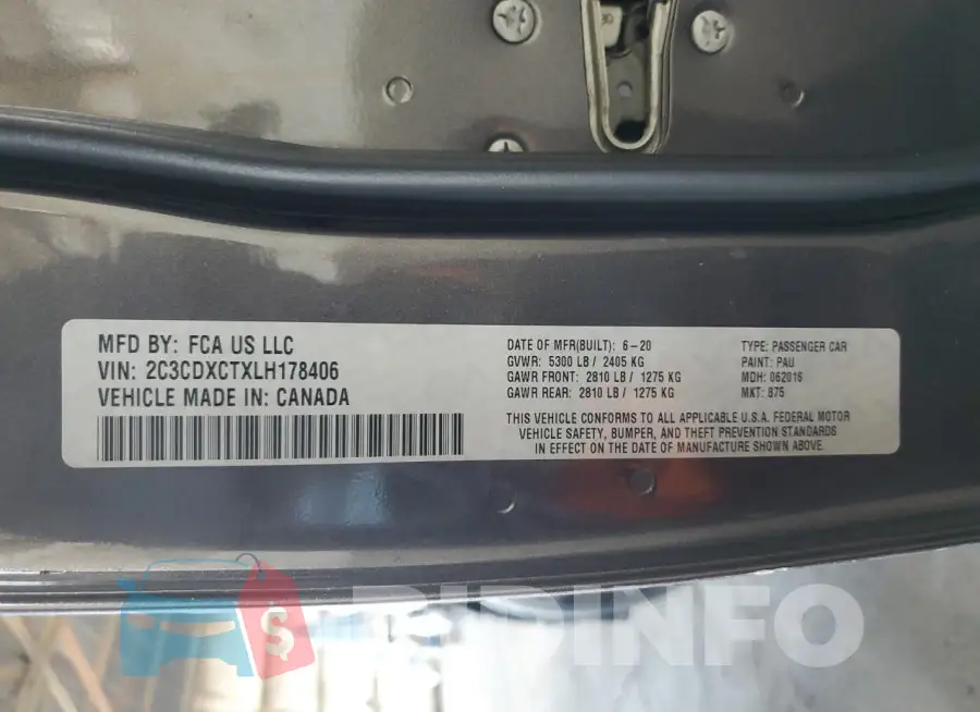 2C3CDXCTXLH178406 Photo# 13
