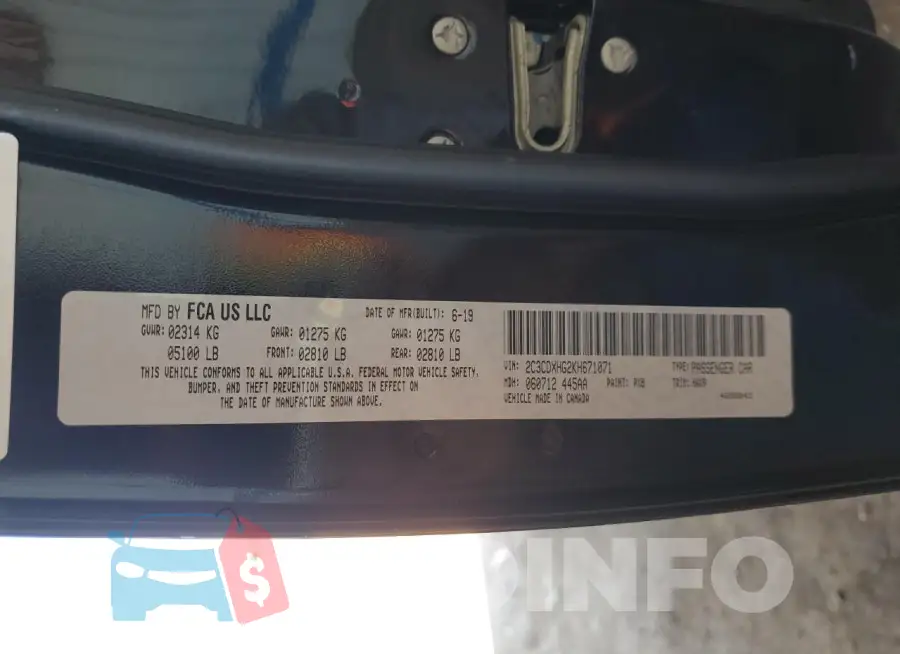 2C3CDXHG2KH671071 Photo# 12