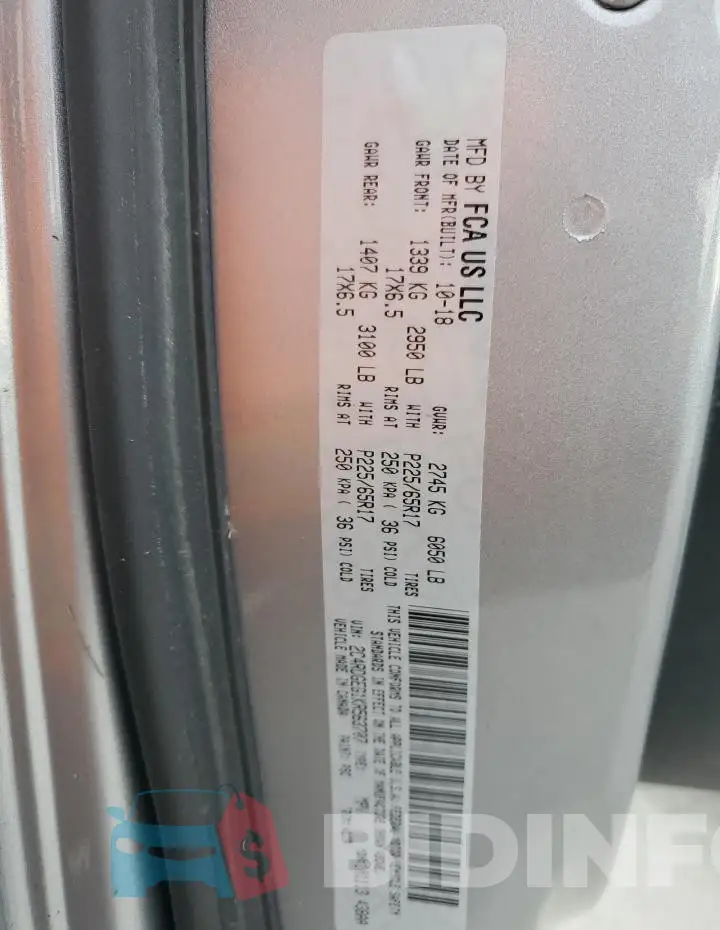 2C4RDGEG1KR563707 Photo# 14