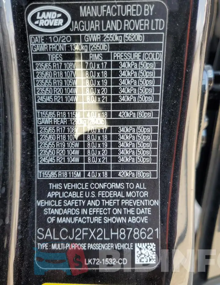 SALCJ2FX2LH878621 Photo# 14