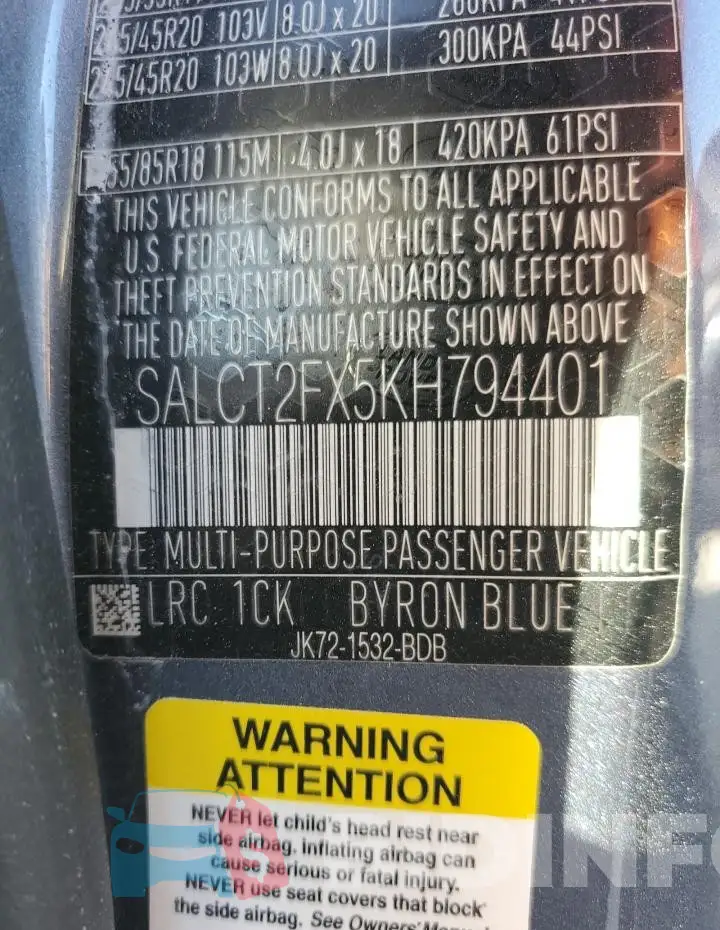 SALCT2FX5KH794401 Photo# 14