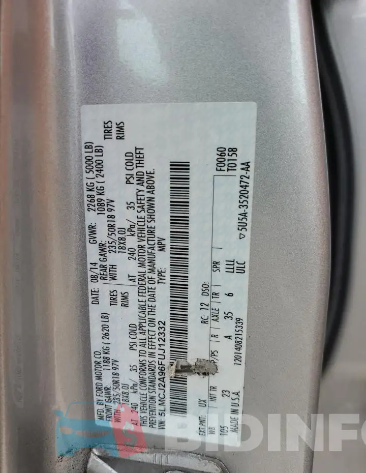 5LMCJ2A96FUJ12332 Photo# 13