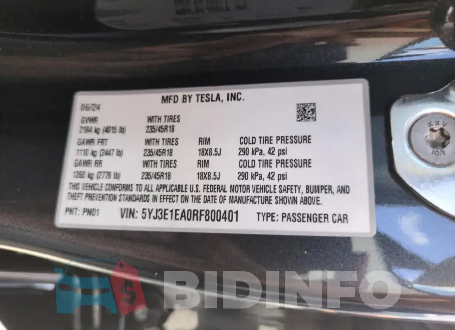 5YJ3E1EA0RF800401 Photo# 13