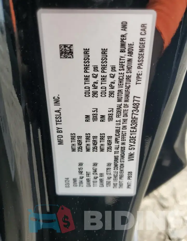 5YJ3E1EA3RF734877 Photo# 12