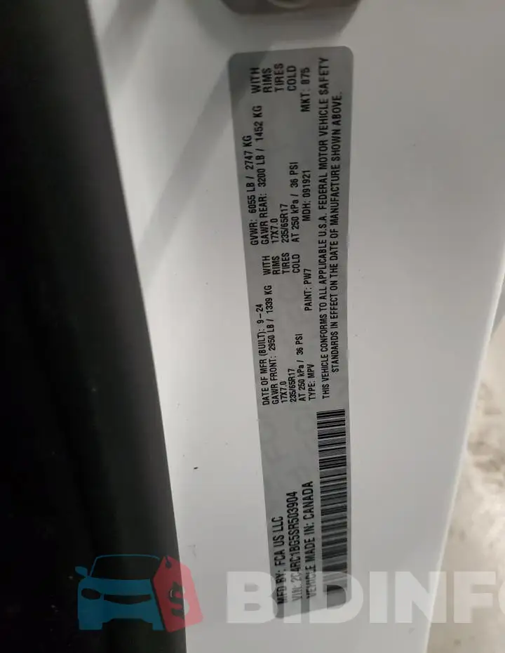 2C4RC1BG5SR503904 Photo# 13