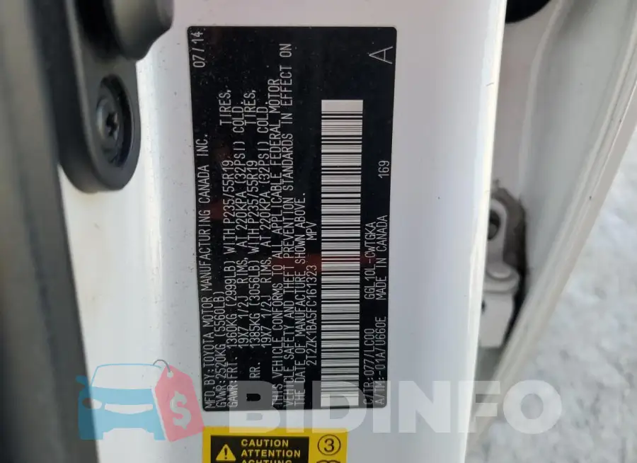 2T2ZK1BA5FC161323 Photo# 13