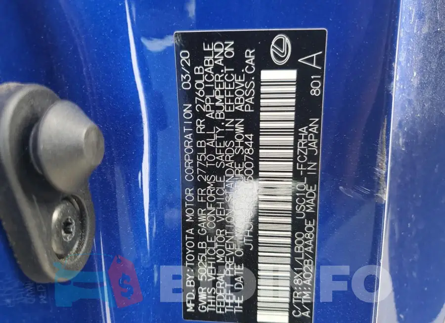 JTHJP5BC5L5007844 Photo# 13