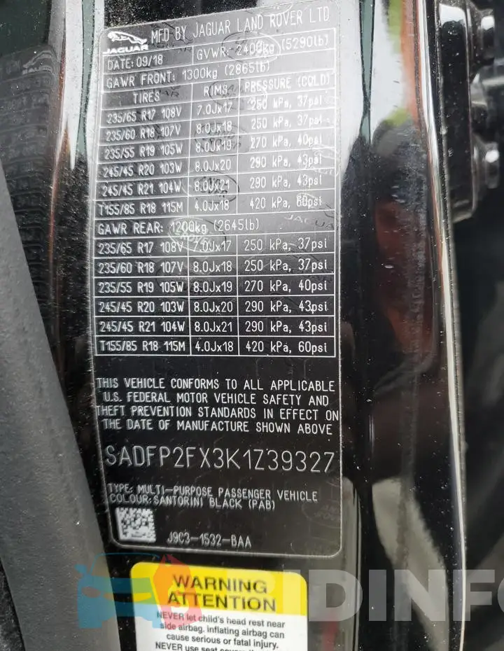 SADFP2FX3K1Z39327 Photo# 14