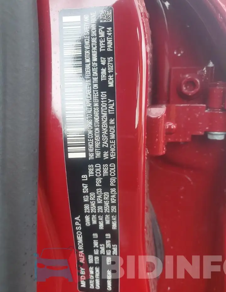 ZASPAKBN2M7D01101 Photo# 14