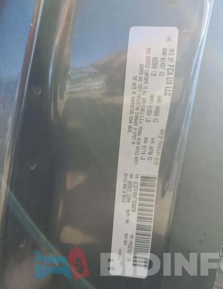 3C3CFFBRXFT656670 Photo# 12