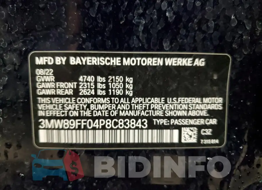 3MW89FF04P8C83843 Photo# 13