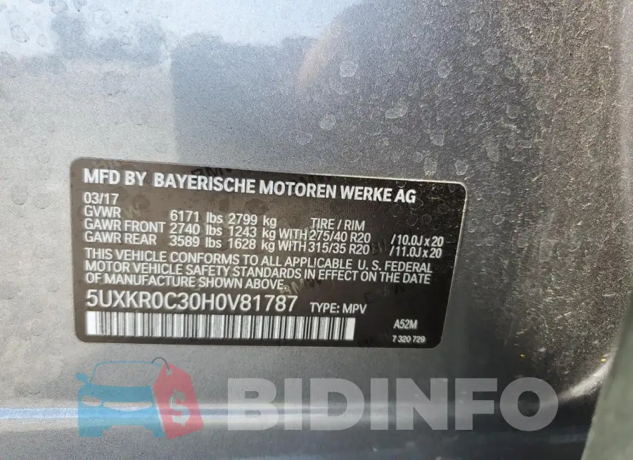 5UXKR0C30H0V81787 Photo# 13