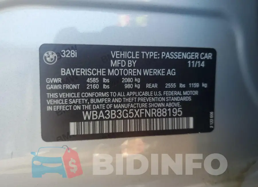 WBA3B3G5XFNR88195 Photo# 12
