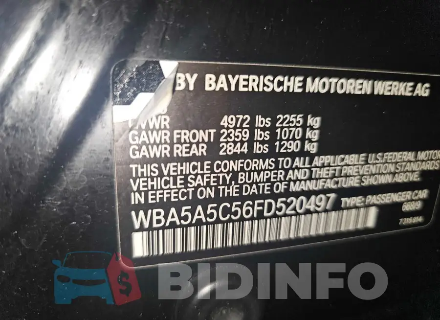 WBA5A5C56FD520497 Photo# 10