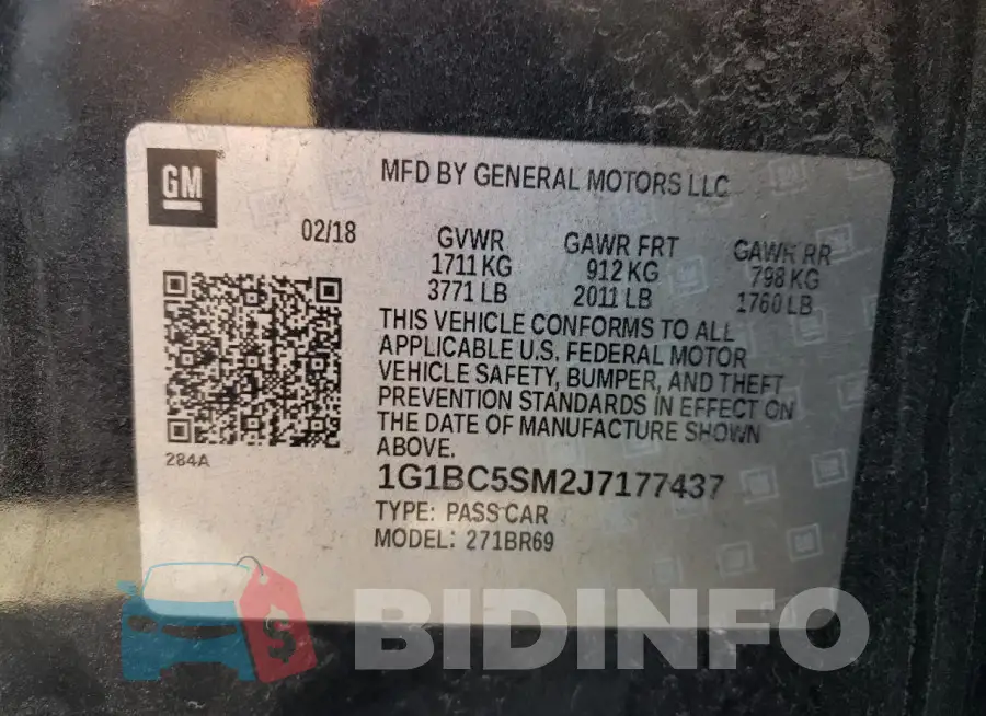 1G1BC5SM2J7177437 Photo# 12