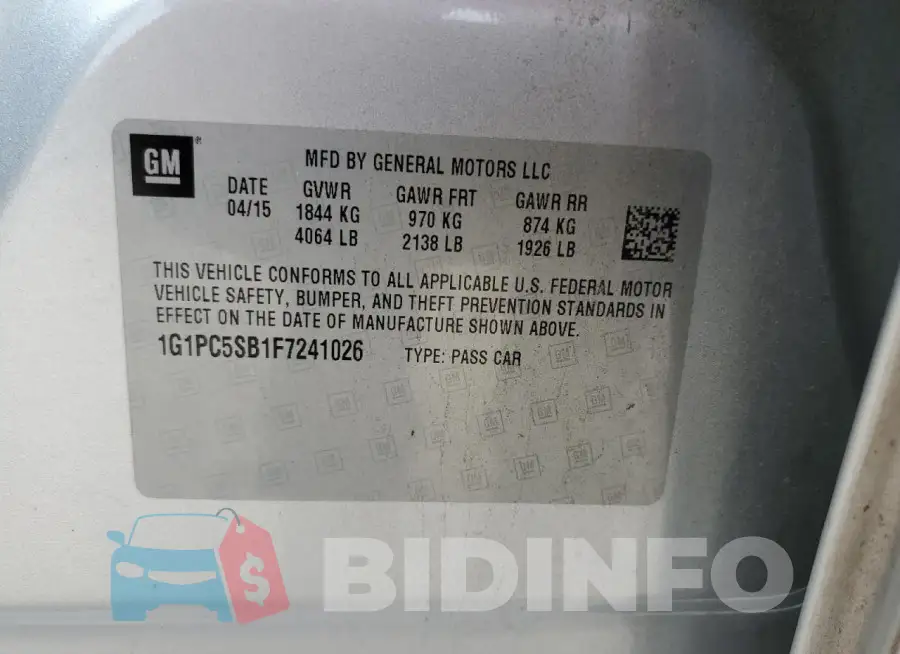 1G1PC5SB1F7241026 Photo# 12