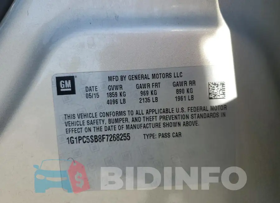 1G1PC5SB8F7268255 Photo# 13