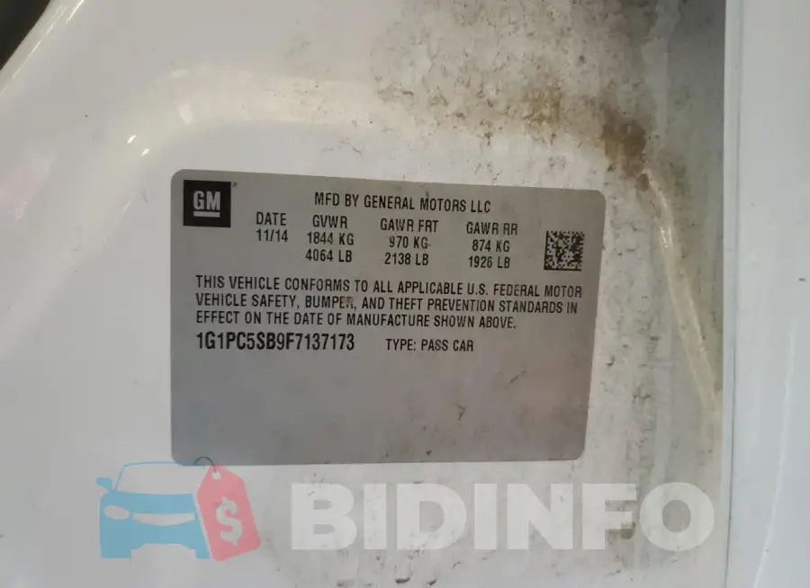 1G1PC5SB9F7137173 Photo# 12