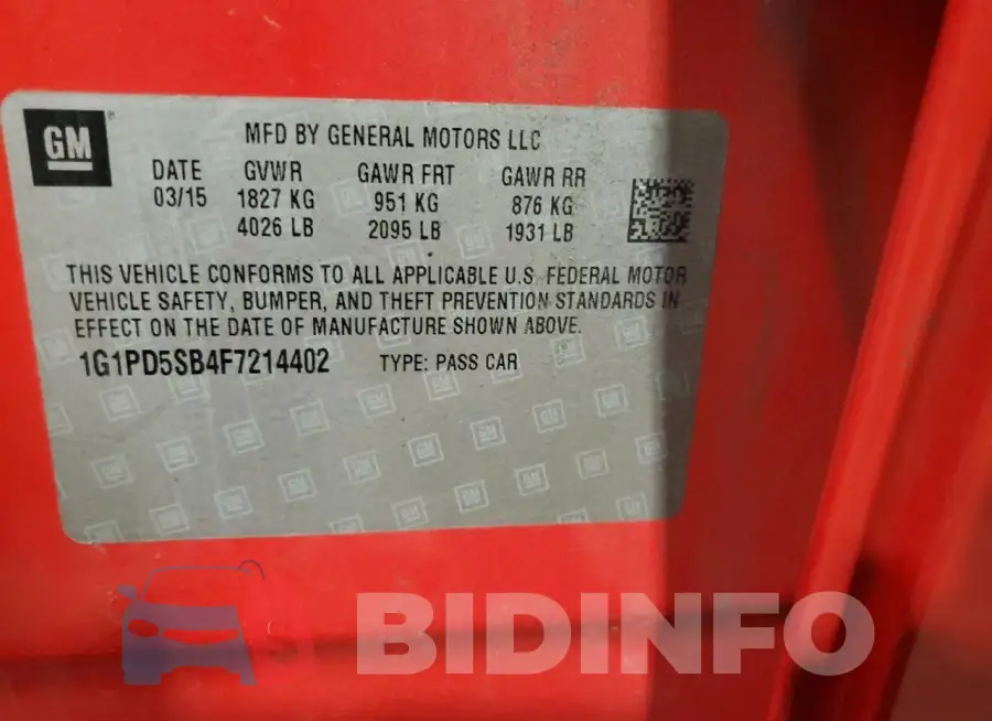 1G1PD5SB4F7214402 Photo# 12