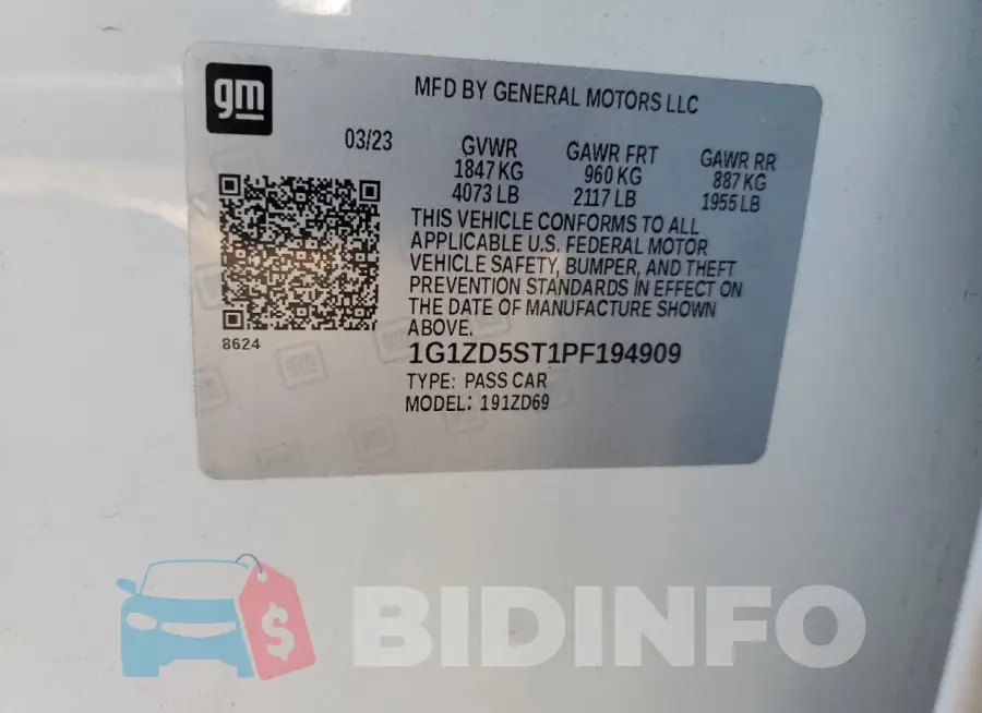 1G1ZD5ST1PF194909 Photo# 12