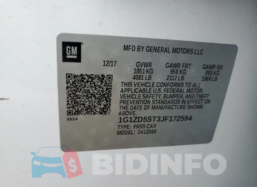 1G1ZD5ST3JF172594 Photo# 12
