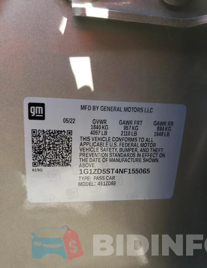 1G1ZD5ST4NF155065 Photo# 12