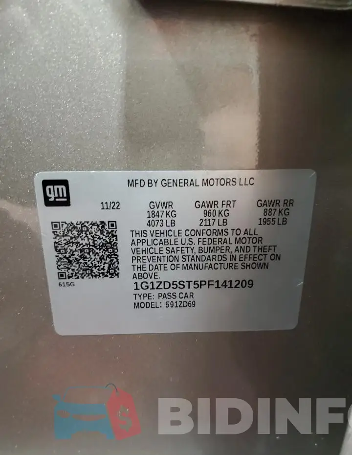 1G1ZD5ST5PF141209 Photo# 12