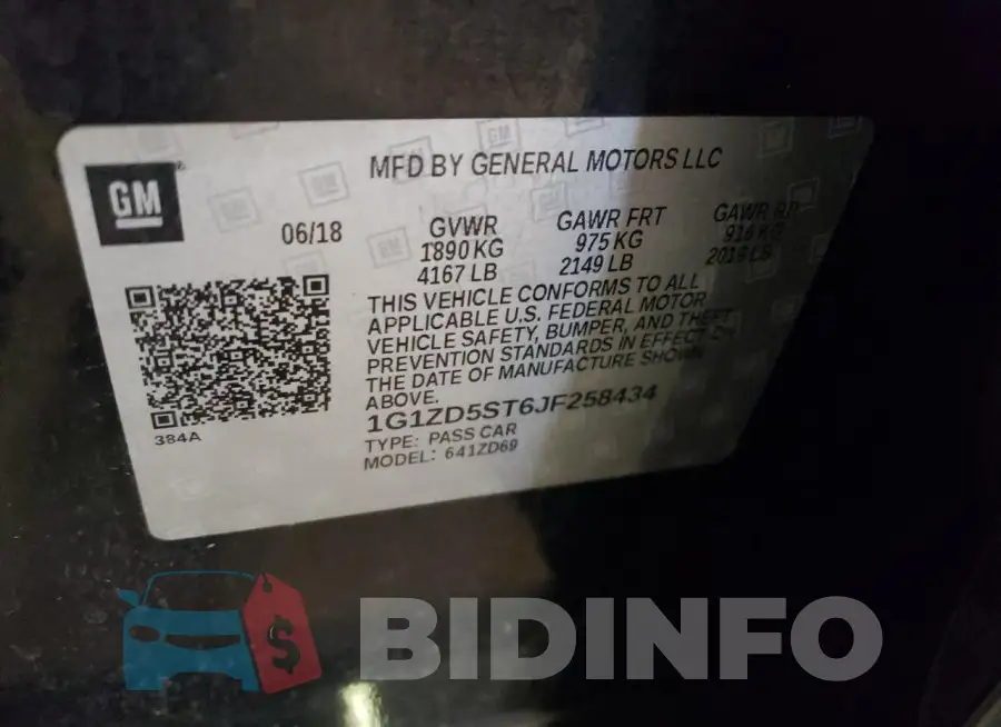 1G1ZD5ST6JF258434 Photo# 12