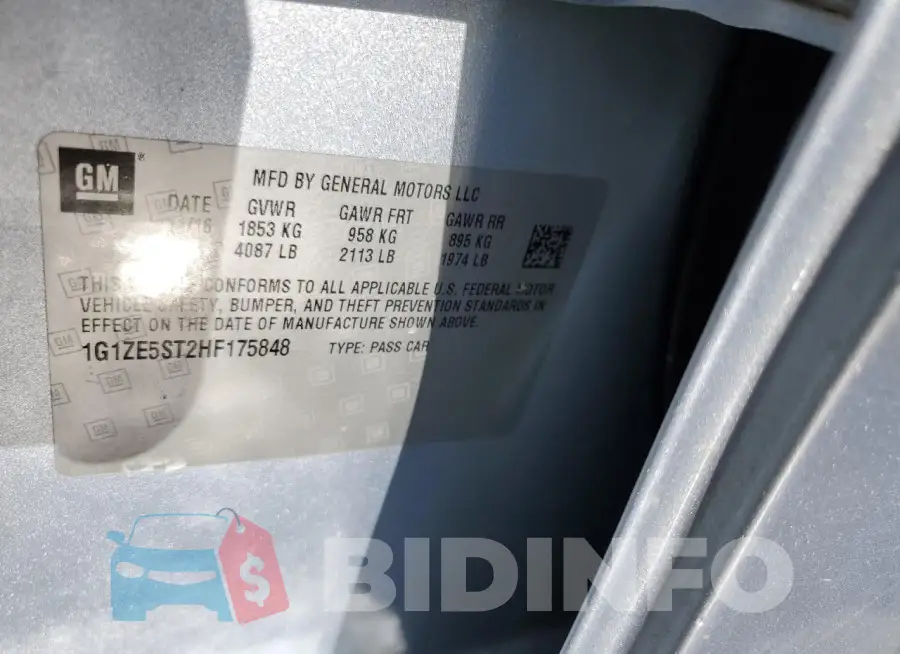 1G1ZE5ST2HF175848 Photo# 12