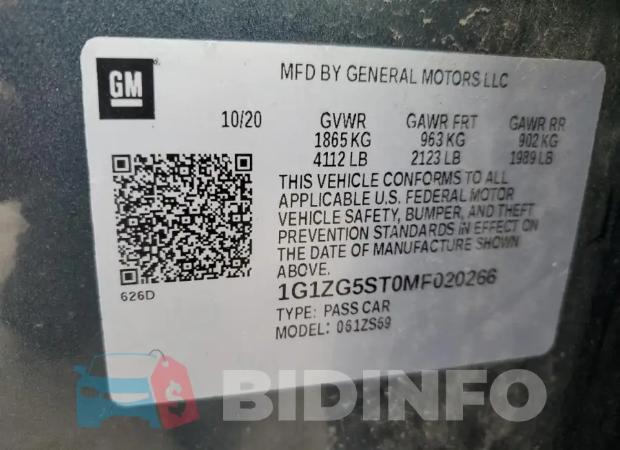 1G1ZG5ST0MF020266 Photo# 12